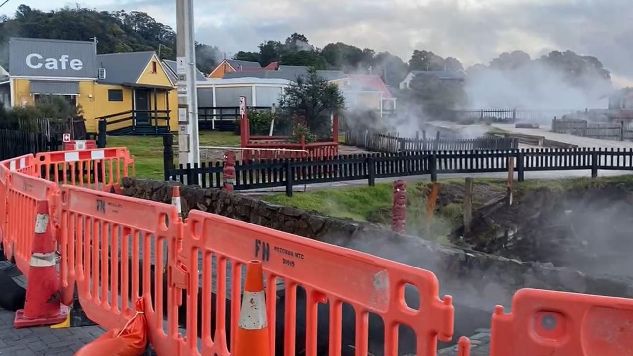 The sinkhole "opened up" at the tourist attraction. Picture via Facebook.com/AukahaNews