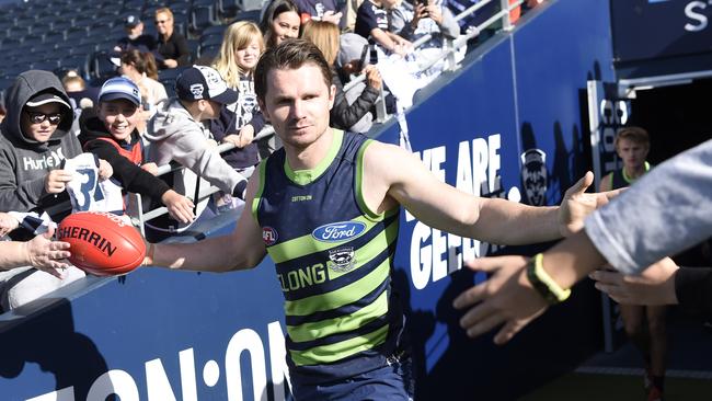 Wondering how you’ll cope without the likes of Patrick Dangerfield in Round 13? You’re not alone. Picture: Alan Barber.