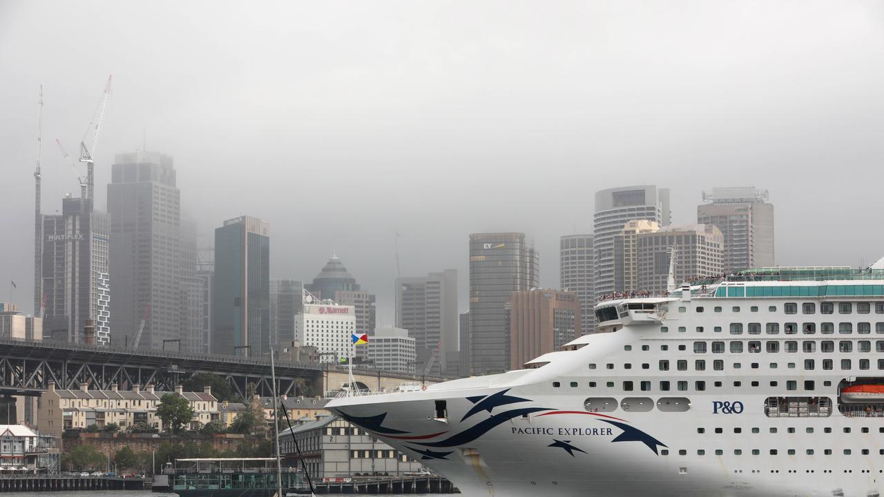 The Pacific Explorer cruise ship has been asked to leave Sydney. Picture by Damian Shaw