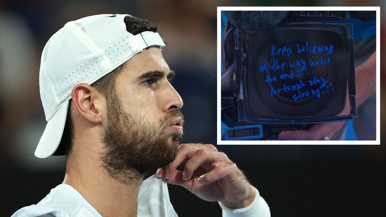 Karen Khachanov has defended his messages. Photo: Getty Images and Stan Sport