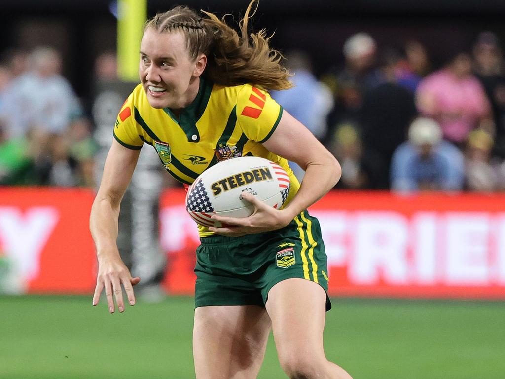 Tamika Upton scored five tries. Picture: Ethan Miller/Getty Images