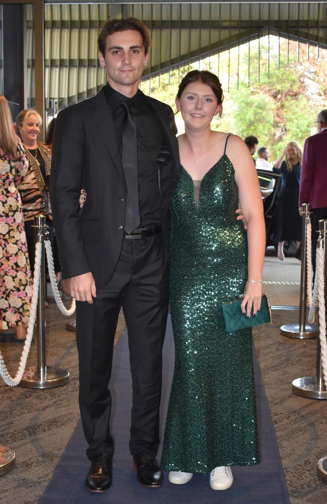 Lachlan Holliday and Esme Wilkinson at the Sunshine Coast Grammar School formal 2023. Photo: Jorina Maureschat