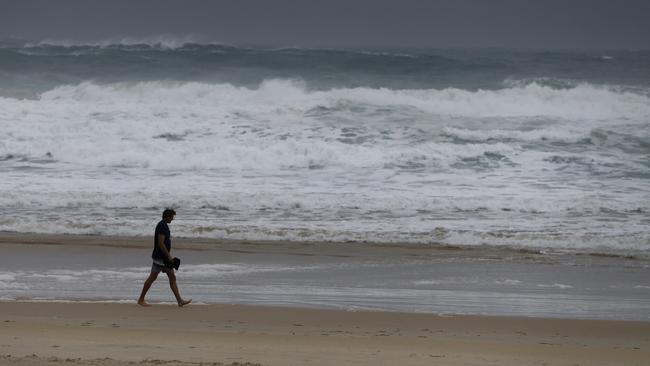 Surfers Paradise Beach during recent weather events. Photo: Jerad Williams