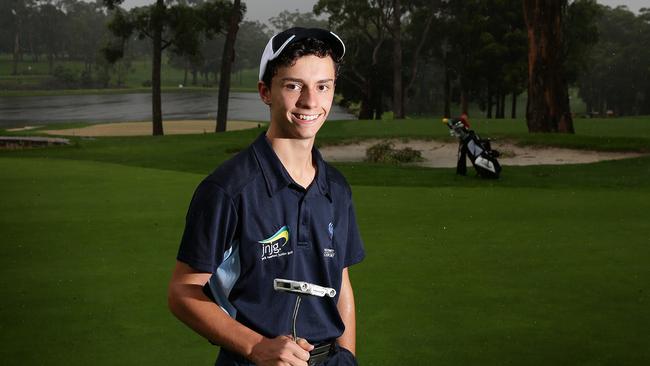 Local Sports Star nominee Harrison Sanchez at the Muirfield Golf Club course. Pictures: Carmela Roche