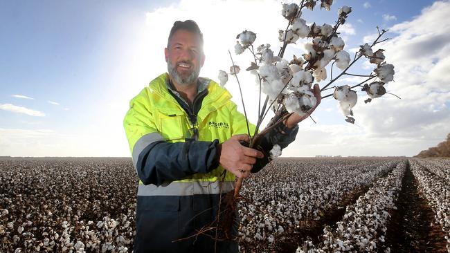 Gavin Dal Broi on his property "Terrawarra", at Bringagee, NSW. Picture: Yuri Kouzmin