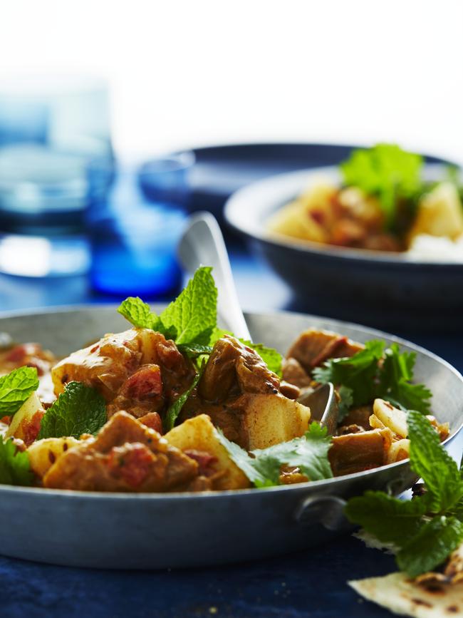 Eggplant &amp; potato curry. Picture: Guy Bailey