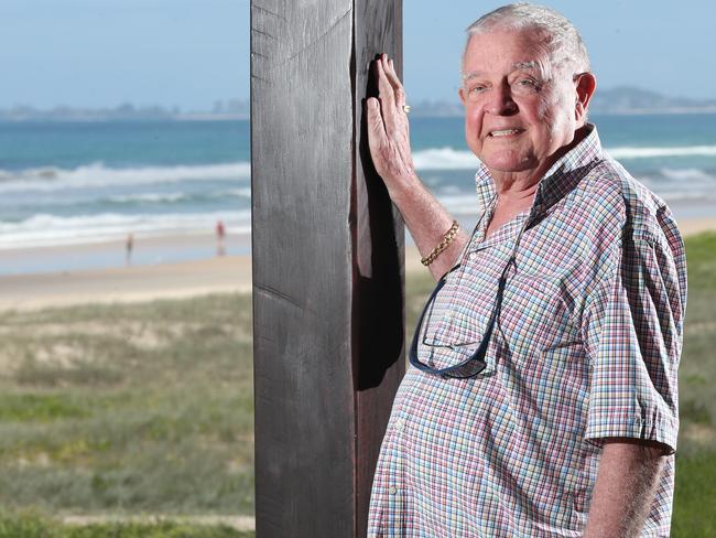 Billionaire pubs, pokies baron Bruce Mathieson talks about his cancer diagnosis at his Mermaid beach home on the Gold coast. " I cant complain, I've had a crack of a life." Picture Glenn Hampson