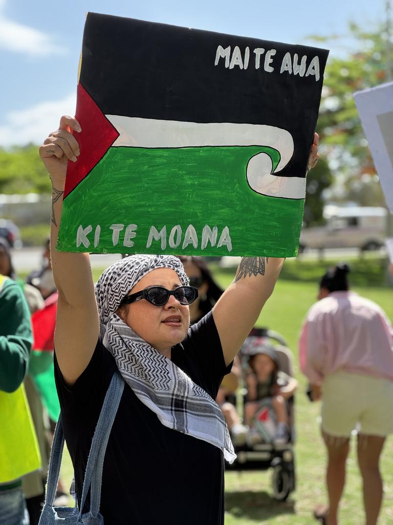 People of all backgrounds were seen attending a Palestine solidarity rally held at Victoria Park, Broadbeach on 18.11.23. Picture: Amaani Siddeek