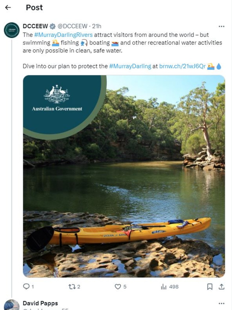 Albanese Government has used an image of Cronulla Bay to promote Murray ...