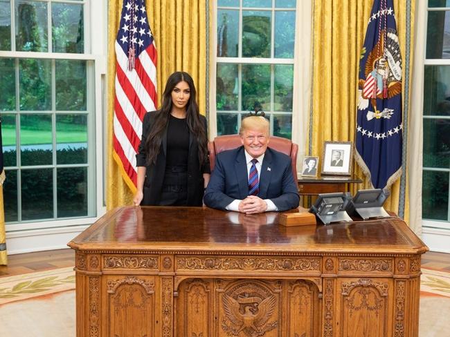 Kim Kardashian met with Donald Trump at the White House in May. Picture: Supplied