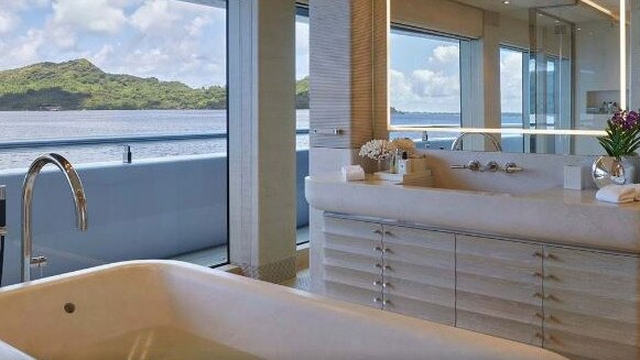 Luxurious bathrooms.