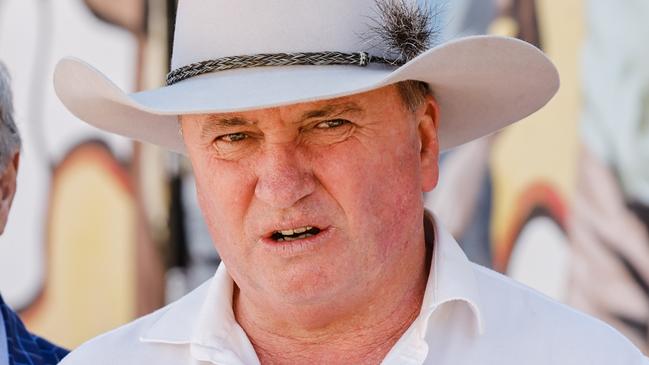 Deputy Prime Minister Barnaby Joyce campaigning in Alice Springs with Jacinta Nampijinpa Price (Senate candidate for the NT) and Damian Ryan (candidate for Lingiari).Location: Yipirinya School, Alice Springs, NTÃÂ© Office of the Deputy Prime Minister 2022 BH MUST CREDIT Brad Hunter Office of the Deputy Prime Minister 2022