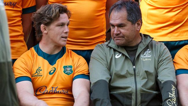 Michael Hooper and Dave Rennie are both up for awards. Picture: Trevor Collens / AFP