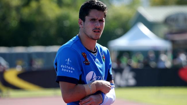 Jack Johns nursing his injured arm. PICTURE: STEWART McLEAN