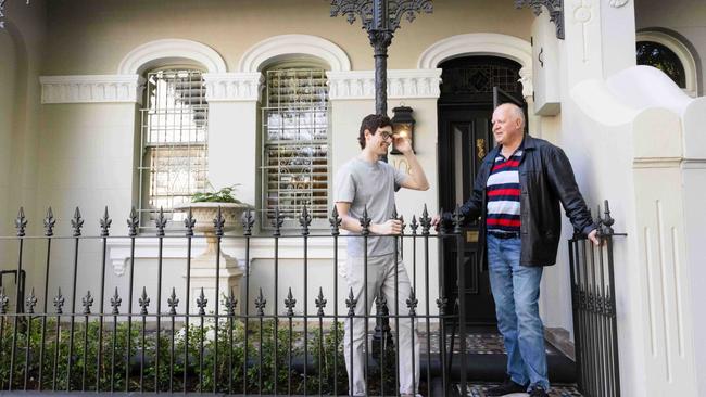 Charlton Dall'asen with his son Matt are selling their family Redfern home off-market. Picture: Ryan Osland