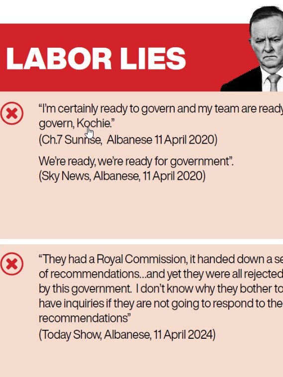 A missive from Liberal HQ. Picture: Supplied