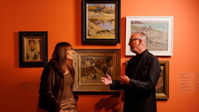Gallery directors Maud Page and Jason Smith opened the exhibition at AGSA in Adelaide, before the show travels to Sydney in September. Picture: Matt Turner