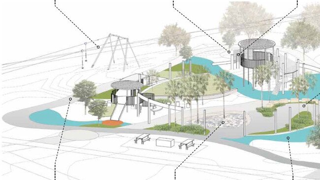 Proposed Goorimahbah - Place of Stories Inclusive Parkand Playspace for Jack Evans Harbour.