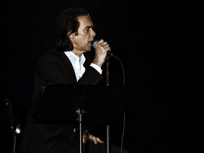 Nick Cave performs at the ICC Theatre, Darling Harbour, during the 2017 Sydney Festival. Picture: Prudence Upton 