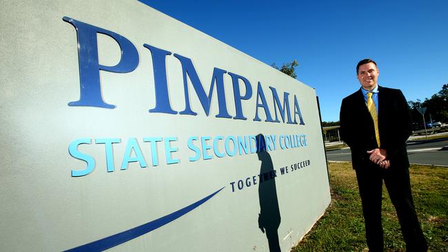 Pimpama State Secondary College principal John Thornberry outside the school. Photo: Kit Wise