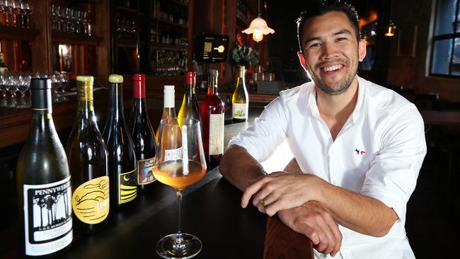 Embla owner Christian McCabe is a fan of natural wine. Picture: REBECCA MICHAEL