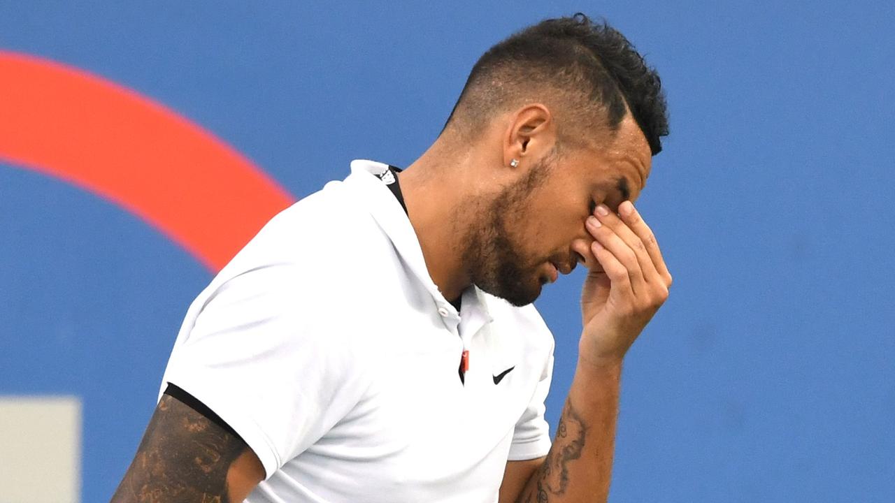 Kyrgios has come down with Covid-19 at the worst possible time, but says he is asymptomatic. Picture: Mitchell Layton / Getty Images / AFP