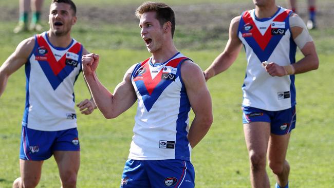 Jackson Barling celebrates a goal. Picture: George Sal