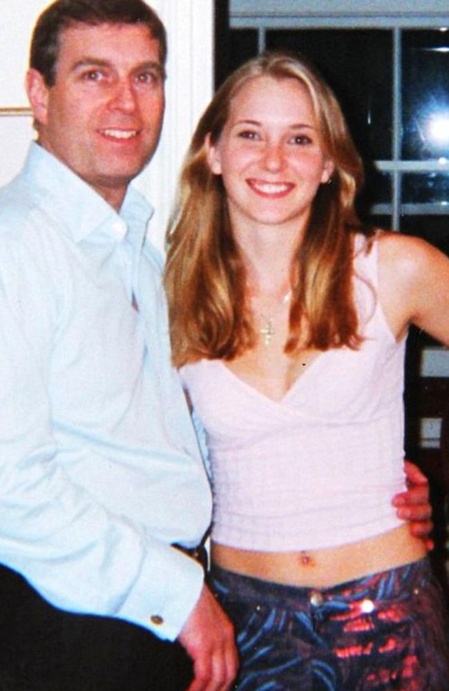 Prince Andrew pictured with irginia Roberts Giuffre. Picture: US District Court Southern District of Florida