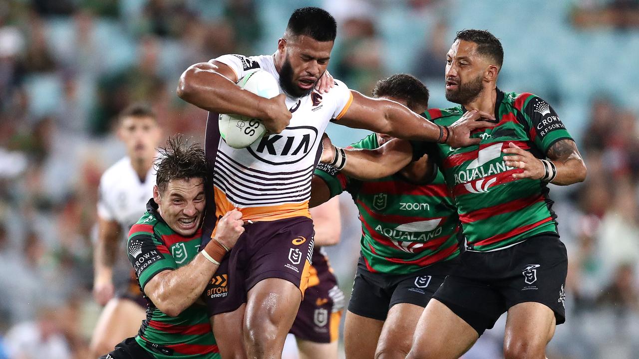 Payne Haas has been solid for the underperforming Broncos. Picture: Mark Metcalfe/Getty Images