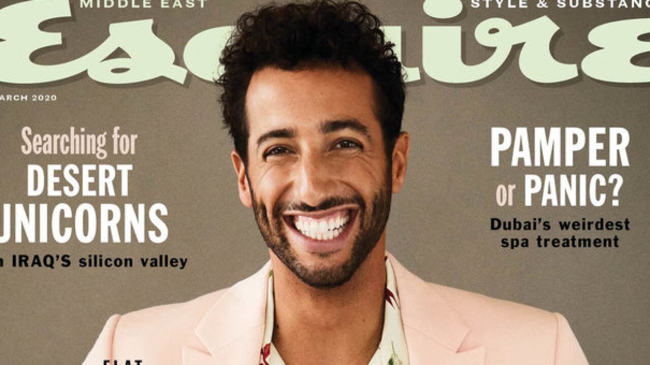 Daniel Ricciardo poses for Esquire Magazine.