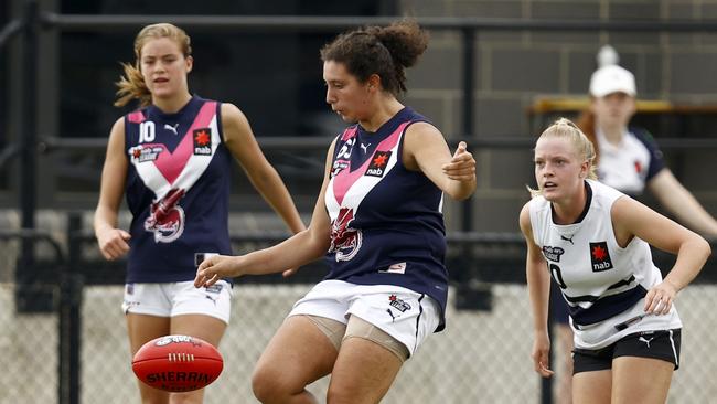 Mia Zielinski of the Sandringham Dragons. Photo: Darrian Traynor/AFL Photos.