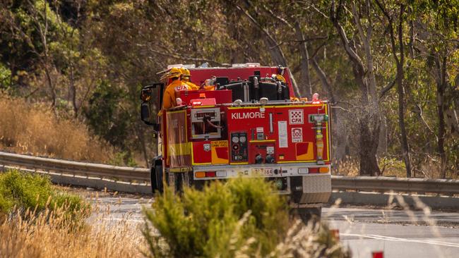 Kilmore CFA attending the fire. Picture: Jason Edwards