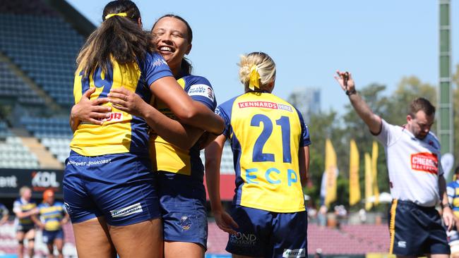 Action from the Premier Women Rugby Grand Final between Bond University and Easts at Ballymore on Sunday. Picture Lachie Millard