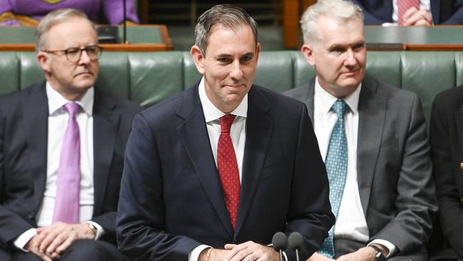 CANBERRA, Australia, NewsWire Photos. May 14, 2024: Federal Treasurer Jim Chalmers hands down the 2024-25 Federal Budget at Parliament House in Canberra. Picture: NCA NewsWire / Martin Ollman