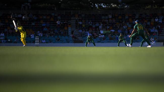 Manuka Oval during the Prime Minister's XI v South Africa. (AAP Image/ Lukas Coch)