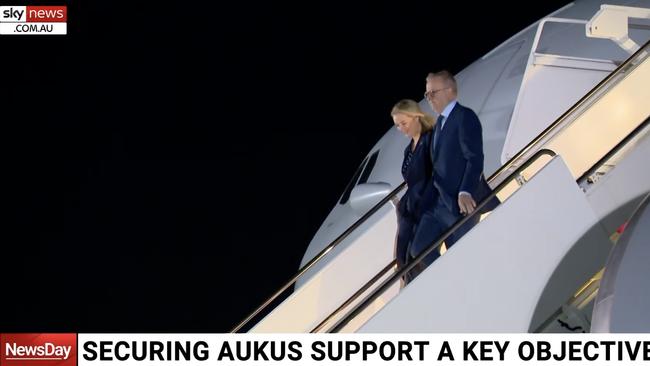 PM Anthony Albanese and partner Jodie arrive in Washington DC today. Sky News