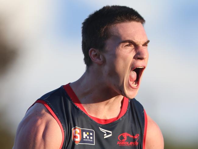 SANFL Round 5 Port v Norwood - Nick Lowden gets Norwood back within a kick in the last few minutes Picture: Cory Sutton