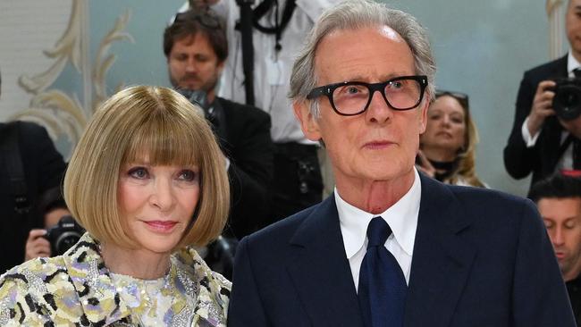 US Vogue editor-in-chief Anna Wintour and English actor Bill Nighy arrive for the 2023 Met Gala. Picture: Angela Weiss/AFP