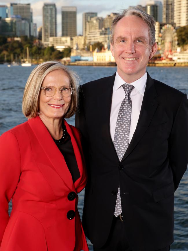 Lucy Turnbull with Daily Telegraph editor Christopher Dore at the 2016 Bradfield Oration. Picture: Jonathan Ng