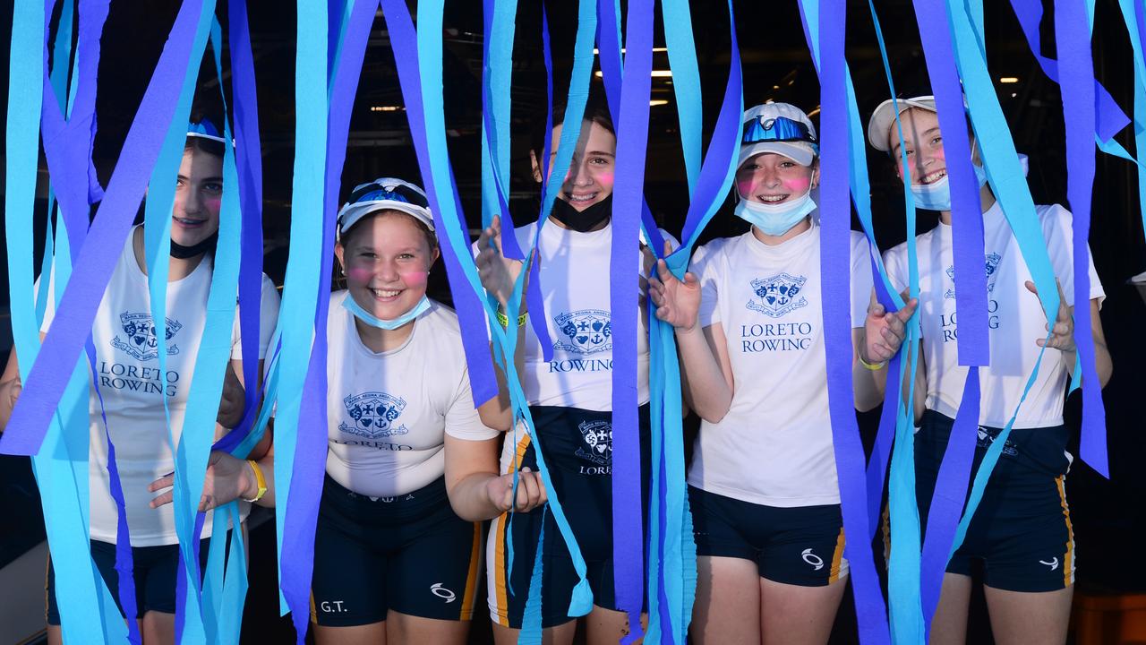 Loreto College girls at Head of the River. Picture: Michael Marschall