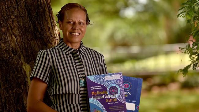 Michelle Tyhuis has released My Deadly Cultural Support Guide in support of her book she released last year My Deadly Book About Me. Picture: Evan Morgan