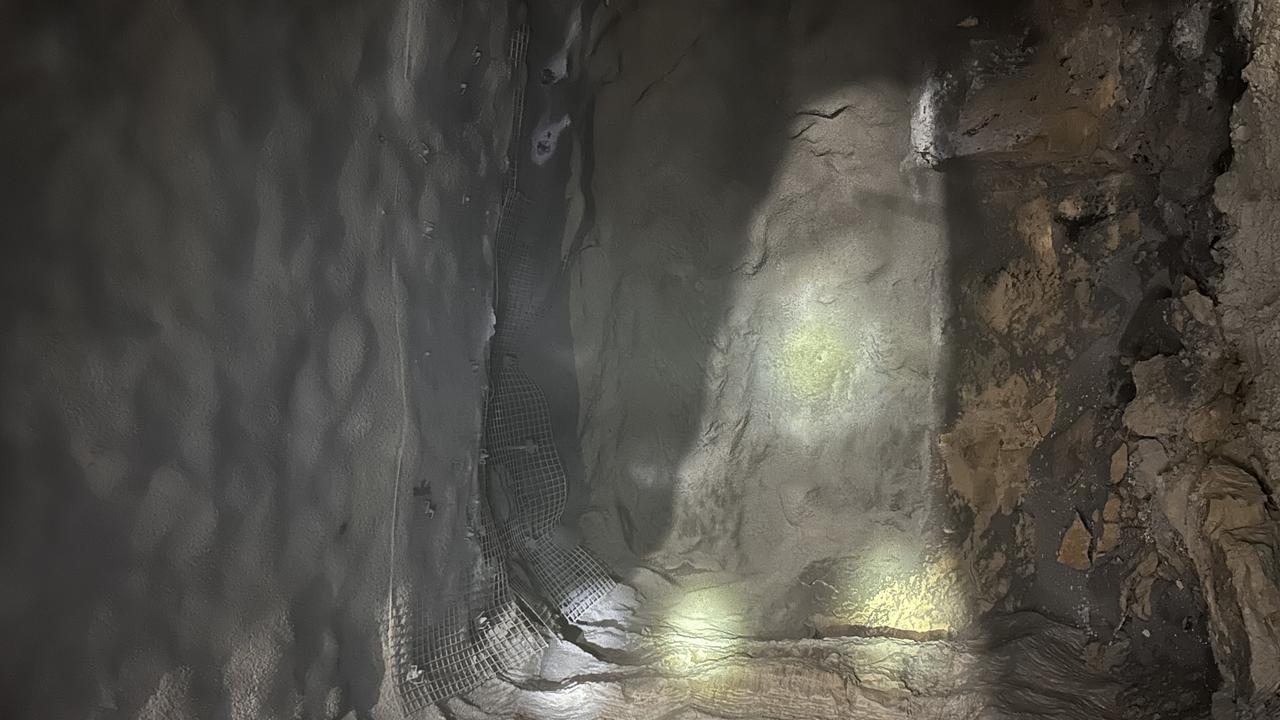 Image of the rock collapse which injured a worker on the Western Harbour Tunnel.