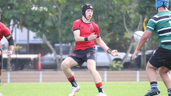 Gregory Terrace fly half Sam McGahan (pictured) was instrumental in the first half with his kicking and passing.