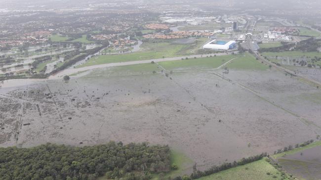 The flood plain next to Robina Stadium.