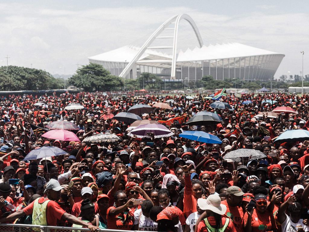 A rally during the 2021 Local Government Elections, at a stadium in Durban on January 8, 2022. Africa has officially recorded more than 10 million coronavirus cases. Picture: AFP