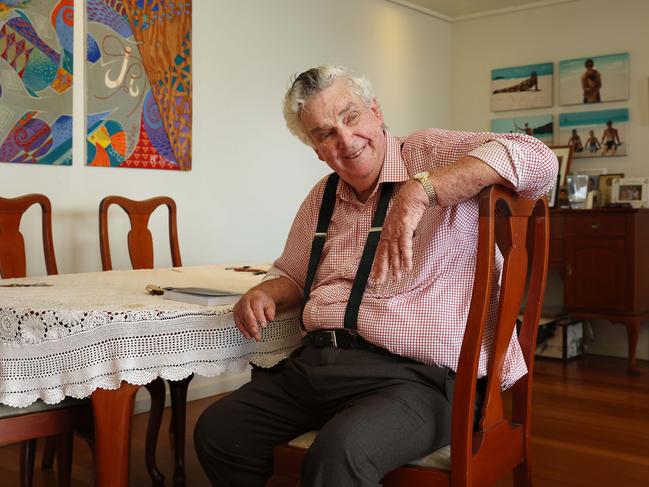 Former politician Ron Boswell at his home in East Brisbane. Picture: Liam Kidston