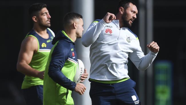 Jordan Rapana is back with the Raiders after leaving the Green Machine at the end of the 2019 season for an ill-fated stint in Japanese rugby. Picture: AAP Image/Lukas Coch