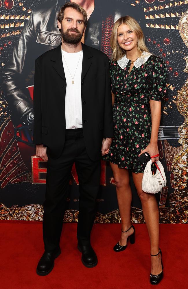 Joel Patfull and Elle Ferguson pictured at the Elvis premiere in Sydney early June. Picture: Brendon Thorne/Getty Images