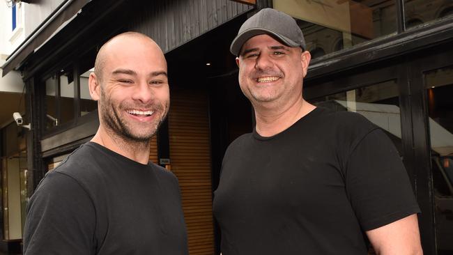 Outside his Melbourne restaurant with owner Matt Yazbek. Picture: Chris Eastman