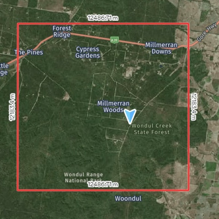 Police made an emergency declaration under the Public Safety Preservation Act at Millmerran Woods. An exclusion zone was established between the Gore Highway, Millmerran Woods Road and Wondul Range National Park. It was lifted late Monday night.